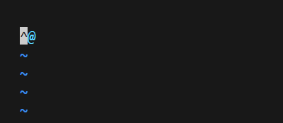 Vim Null Character Screenshot