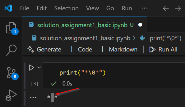 VSCode Notebook Null Character Screenshot